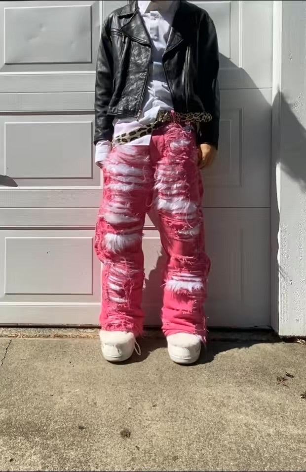 Pink Fur Pants
