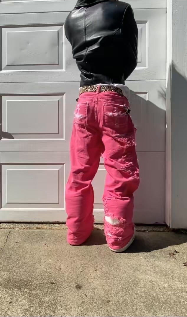 Pink Fur Pants